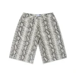 Stolen ArtsWhite Snakeskin Leather Shorts (1)