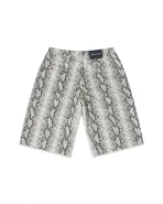 Stolen ArtsWhite Snakeskin Leather Shorts (2)