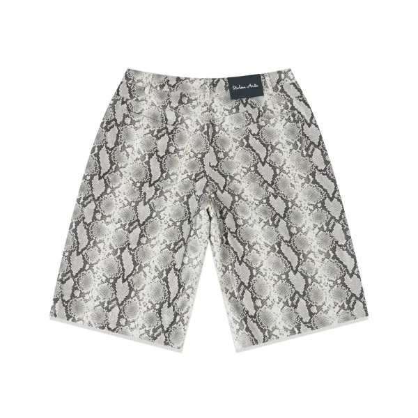 Stolen ArtsWhite Snakeskin Leather Shorts (2)